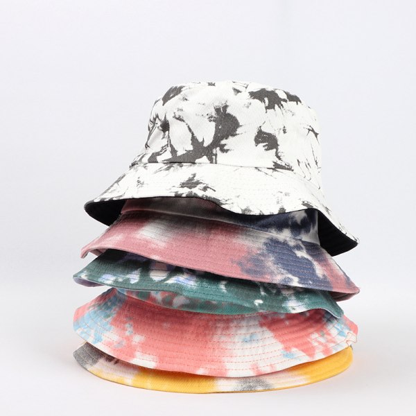 Tie-dye Bucket Hat Casual Outdoor Solskyddshatt Vändbar Dubbelsidig Bär Lämplig g