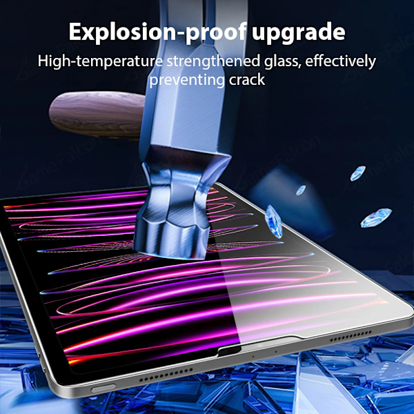 2 st Härdat Glas Skärmskydd För Ipad Pro 11 12.9 13 tum 2024 10:e 10 Generation 7:e 8:e 9:e 10.2 Air 6 5 4 Mini 6 Film 5th 6th 2017 2018