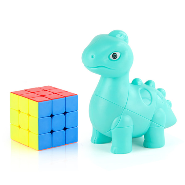 Dinosaur Magic Cube Toys Dekompressionsleksaker Barnpusselleksakspresenter för barn blue tyrannosaurus