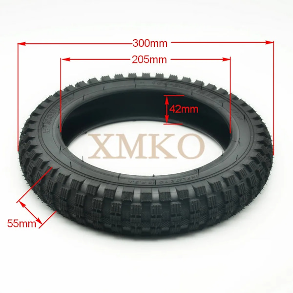 Nylon 12x2.4 Däck Elscooter Däck För Barncykel 12 Tum 64-203 Barncykeldäck Single Out Tire