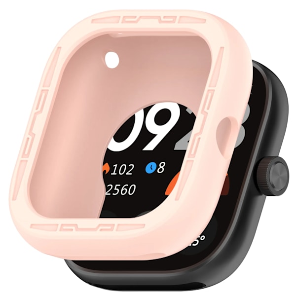 För Redmi watch 4 Silikonfodral Stötfångare Smartwatch Tillbehör Skyddande Skal för Xiaomi Redmi Watch 4 Skyddsram Pink for Redmi watch 4