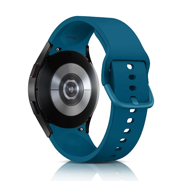 Silikonarmband för Samsung Galaxy Watch 7 6 5 4 44mm 40mm pro 45mm Sport 20mm Klockarmband Armband Galaxy Watch6 Classic 43mm 47mm official Star Blue Watch 7 6 5 40mm
