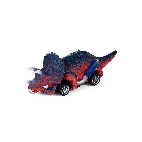 Dra tillbaka Dinosaurie Billeksak Tecknad Djur Fordon Modell Nyhet Off-Road Racing Car Fantastiska presenter triceratops