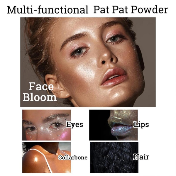 Shiny Glitter Powder Highlighter Ansikte Kroppsmakeup Powder Nattklubb Festscen makeup h01