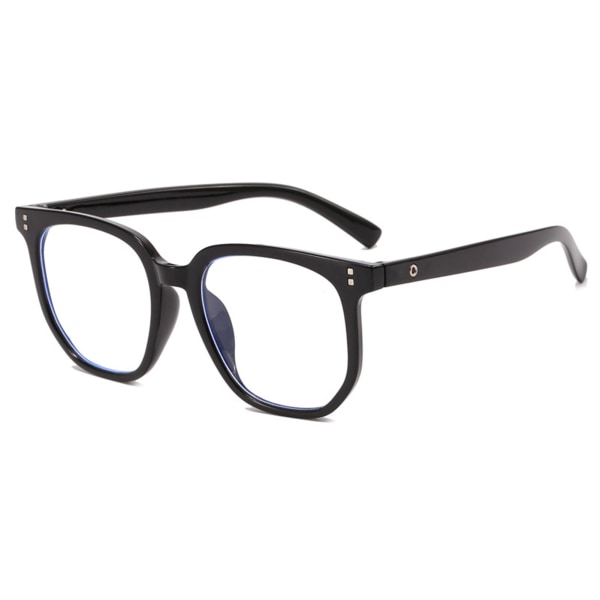 Trendiga platta spegelglasögon för kvinnor Anti-reflekterande blåljusglasögon minskar huvudvärk för kvinnor och män bright black anti blue light