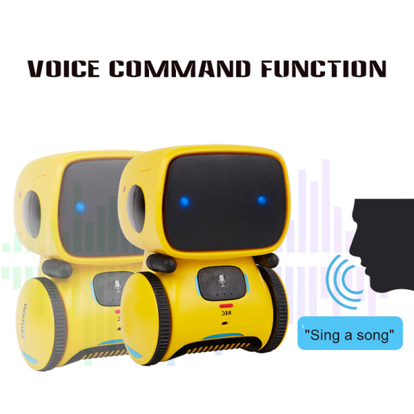 Fjärrkontroll Robotleksak Gå Pratar Dansleksaksrobotar för barn Pedagogiska leksaker yellow