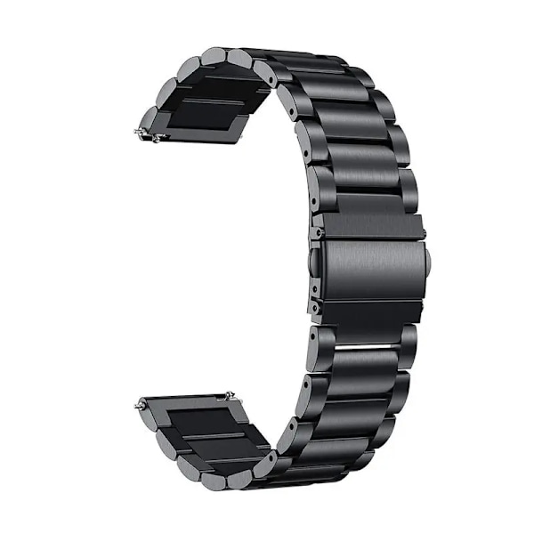 22mm 20mm Rostfritt Stål Armband För Amazfit Bip 6 5 Band För Amazfit Active 2/GTS 4 3/GTR 4 3 2/Cheetah Square/Round/Balance 2 Black 22mm width band