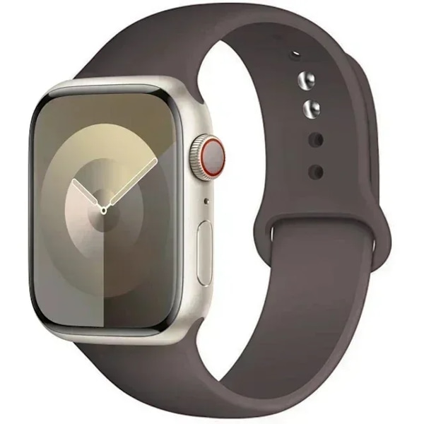 Original Silikonarmband för Apple Watch Band 44mm 38-40 42-46 41-45 46MM 49 mm Armband iwatch Serie 10 9 7 4 5 6 8 SE Ultra 2 3 65 Coastal gray S10-42MM 38 40 41 L