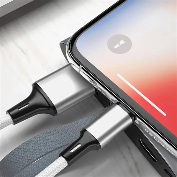 Nylonflätad snabbladdningskabel för iPhone 11 12 13 mini 14 Pro Max X XR X 6 6S 7 8 Plus SE Snabbladdning USB Data Sync-kablar Gold 1.5m