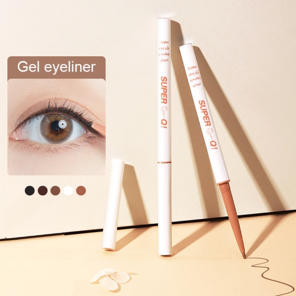 Eye Liner Vattentät, svettbeständig Eye Liner Pencil Makeup Tool för yrkesbörjan coffee color