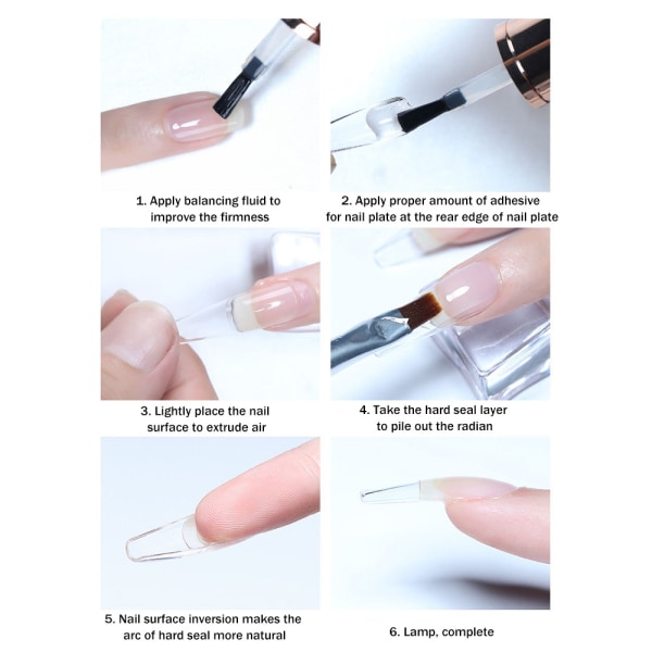 Superstarkt nagellim för akrylnaglar Snabb och stark självhäftande nagelvätska för professionell nagelsalongsförlängning 2