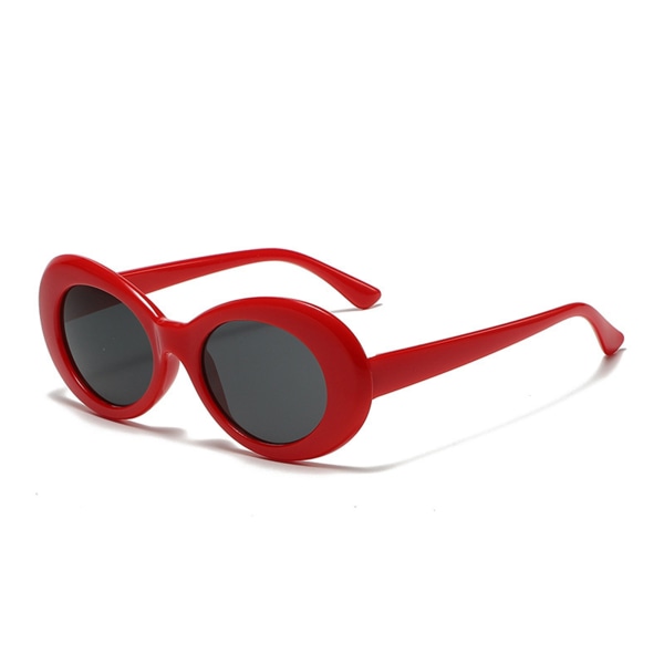 Stor oval ram UV-skyddande solglasögon som minskar påfrestningar på ögonen red-black gray