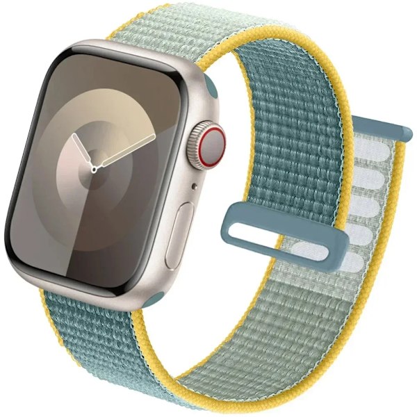 Nylon Loop för Apple Watch Armband Ultra2 49mm 44mm 40mm 45mm 41mm 42mm Armband iwatch Serie apple watch band 9 8 se 7 6 5 3 sunshine 58 41mm-40mm-38MM