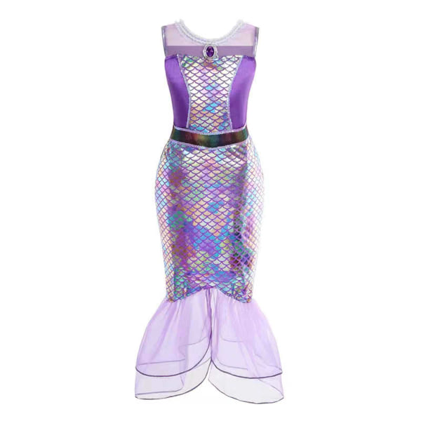 Girls Christmas Mermaid Halloween Populär barnklänning Mermaid Princess Dress Balklänning mermaid p07 110cm