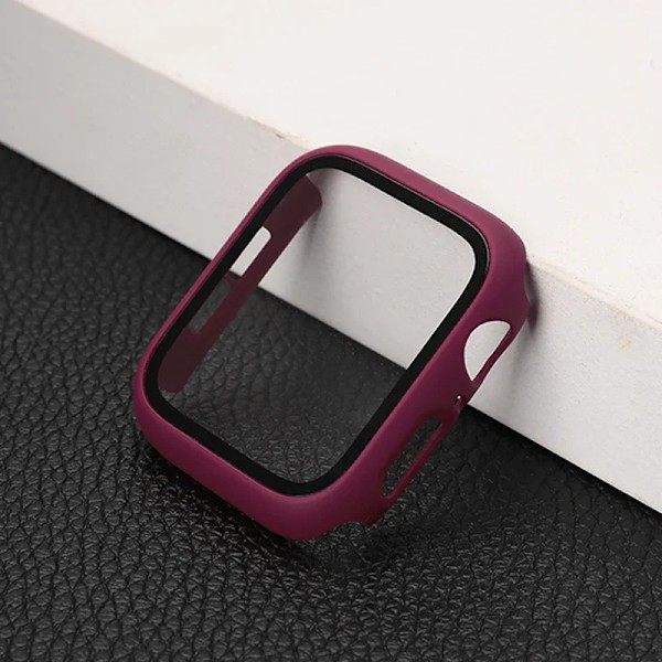 Starlight Skärmskydd för Apple Watch Fodral 44mm 45mm 41 40mm iWatch 6 SE 5 3 42mm 38mm Härdat Glas+Skydd 7 8 Ultra 49MM pink stand 41mm Series 7 8