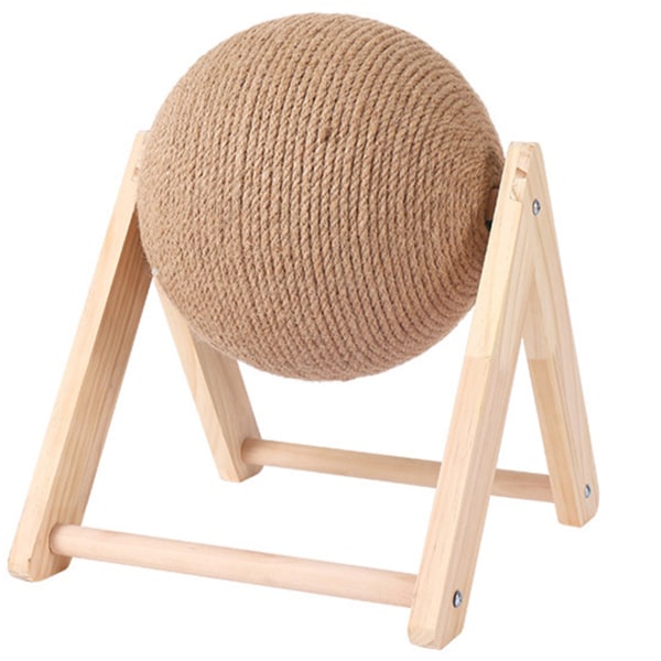 Cat Scratcher Toy Rädda dina möbler Slitstark Sisal Board Skrapande Roterbar Ball för Cat Kitten Ny v type l