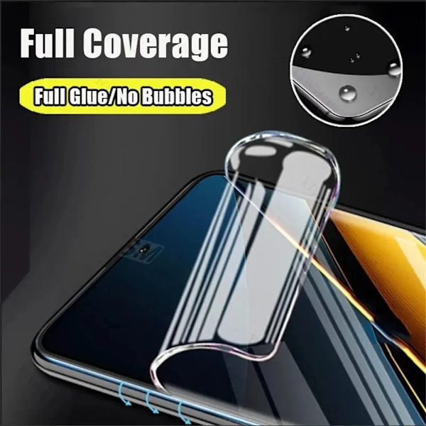 4 st Hydrogelfilm för Xiaomi Poco X6 F5 Pro F4 GT F3 C65 Skärmskydd för Poco X3 X4 X5 M4 M3 M6 Pro GT 5G M5S Skyddsfilm For POCO F5 Pro 4 Pieces