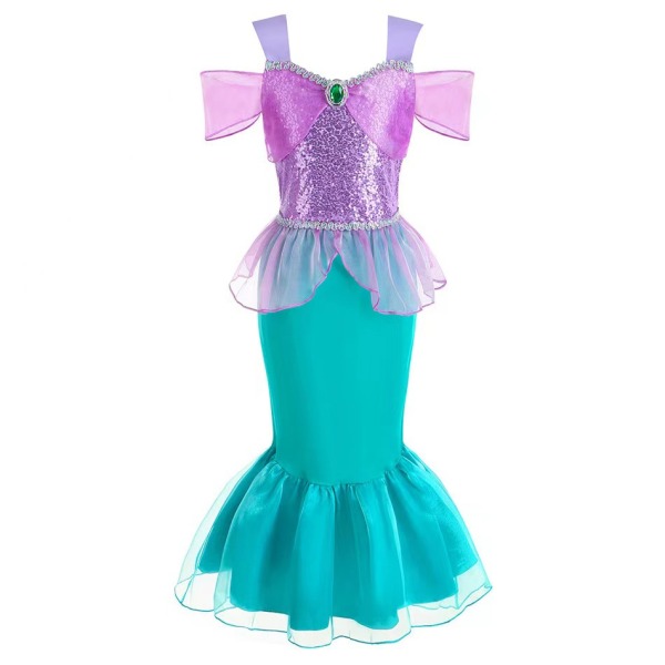 Girls Christmas Mermaid Halloween Populär barnklänning Mermaid Princess Dress Balklänning mermaid p07 120cm