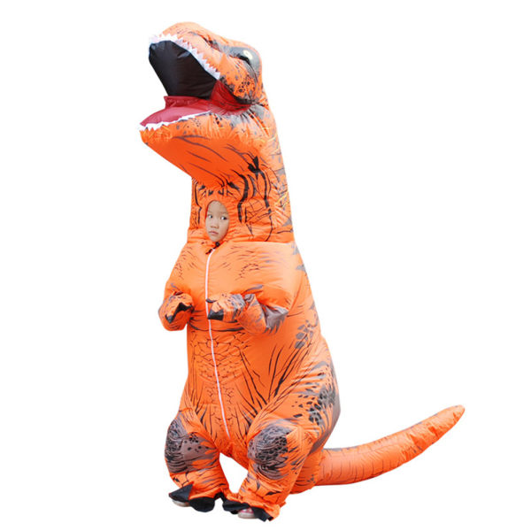 Halloween Tyrannosaurus Dinosaur Uppblåsbara Kläder Festleksaker Stall Fotodocka green child