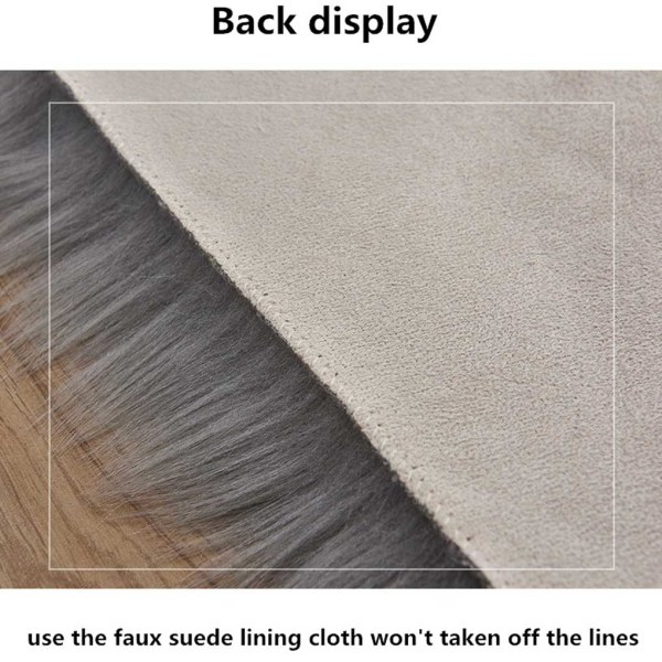 Flickor Lång lurvig sängmatta imiterad ull Bekväm supermjuk matta för hemdekorativa mattor white