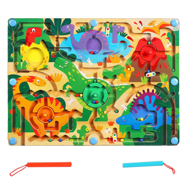 Labyrint magnetiskt pusselspel Inlärnings- och set för förskolebarn tidigt animal
