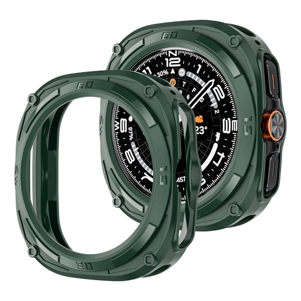 Skal för Samsung Galaxy Watch Ultra Skärmskydd 47mm Tillbehör Hård PC Ram Skyddande Stötfångare Galaxy Watch Ultra skal green Galaxy watch ultra