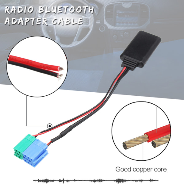 Bil Bluetooth Aux Radio Adapter Kabel Stalltillbehör default