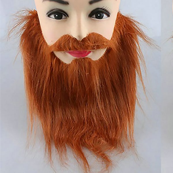 1 st Halloween Mask konstgjorda skägg Fake Mustasch Rolig Mask Kostym Party Ansiktsbehandling brown