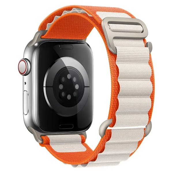 Alpine Armband för Apple Watch Armband 44mm 40mm 49mm 45mm 41mm 38mm 42mm Nylonarmband Iwatch Ultra 2 Series 9 3 4 5 6 7 8 SE Armband Orange Starlight 42mm 44mm 45mm 49mm