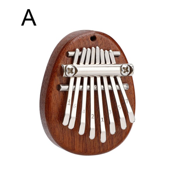 Mini Kalimba trä tumpiano 8 Tone Gecko Kalimba 8 tangenter Mahogny musikinstrument för nybörjare a