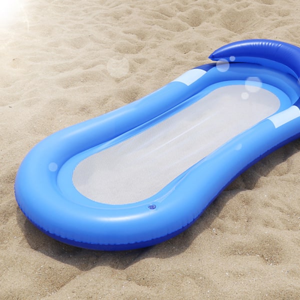 Uppblåsbar vattenhängmatta Flytande säng Loungestol Drifter Swimming Pool Beach Accessoarer blue