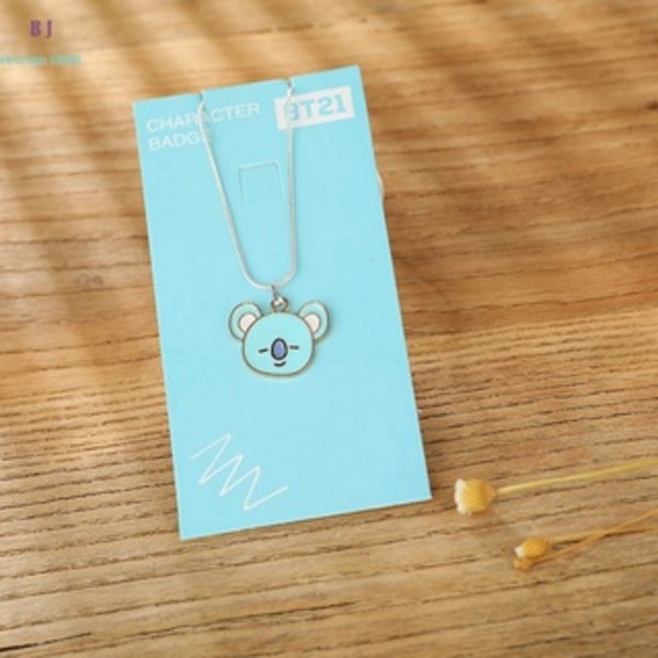 KPOP BTS BT21 Metalllegering Halsband Smycken För Kvinnor TATA COOKY van