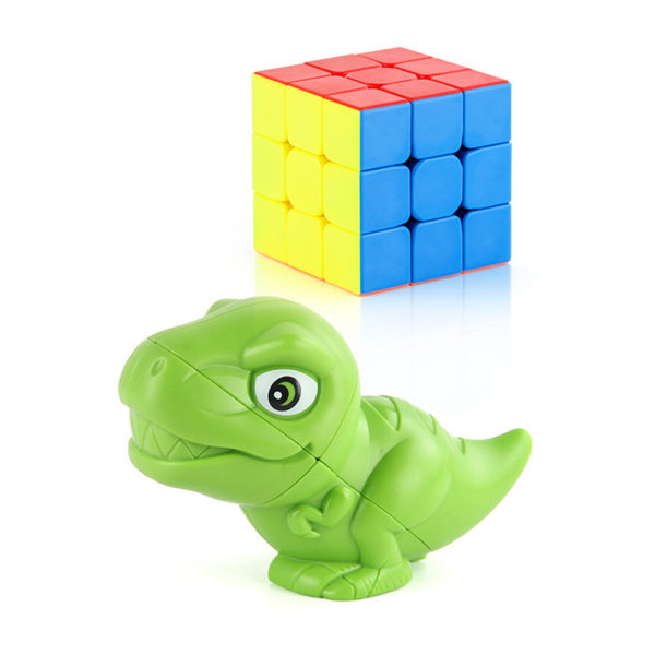 Dinosaur Magic Cube Toys Dekompressionsleksaker Barnpusselleksakspresenter för barn dark purple nail dragon