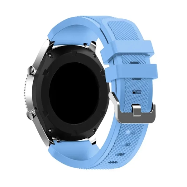 20mm 22mm Armband för Samsung Galaxy Watch 5/6/4/3/46mm/active 2/Gear s3 Frontier/Sport silikonarmband Huawei GT 4/3/2/2E rem Light blue 22mm