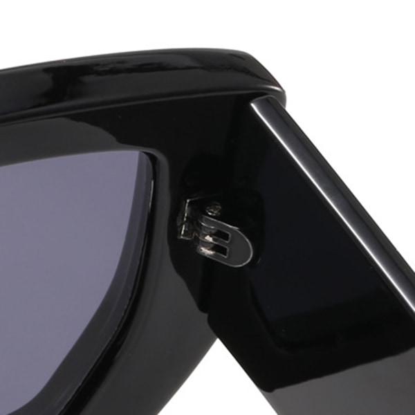 Polygonal Solglasögon med stor ram Ultralätt UV-skyddssolglasögon för sportresor Fiske Cykling Cosplay black gray