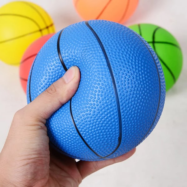 Gummibasketboll och fotboll för småbarn, lekplats, utomhus, förskola, skola, sensorisk integration, leksaker, Kinderspeelgoed Basketball Blue
