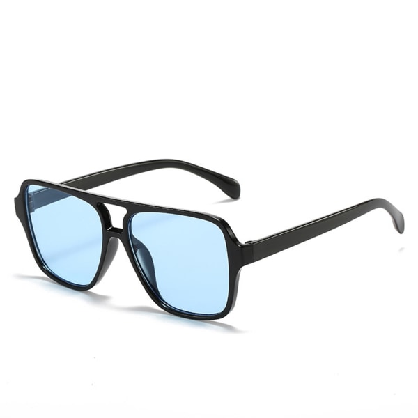 Retro Pilots dubbelstrålande HD-linsblockerande solglasögon black- blue flakes