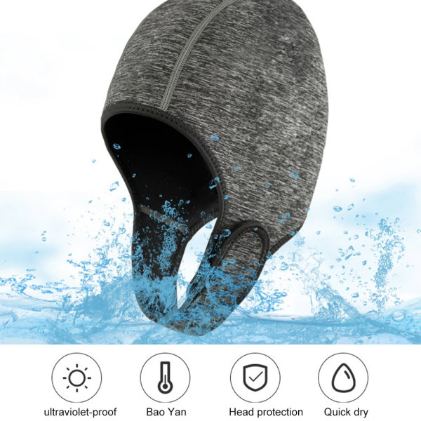 Justerbar mössa i neopren för surfing Dykning Kajak Rafting Snorkel cap dark blue one size