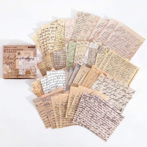100 ark konstnärligt anteckningsblock Retro Scrapbooking Decor icke-häftande papper 5