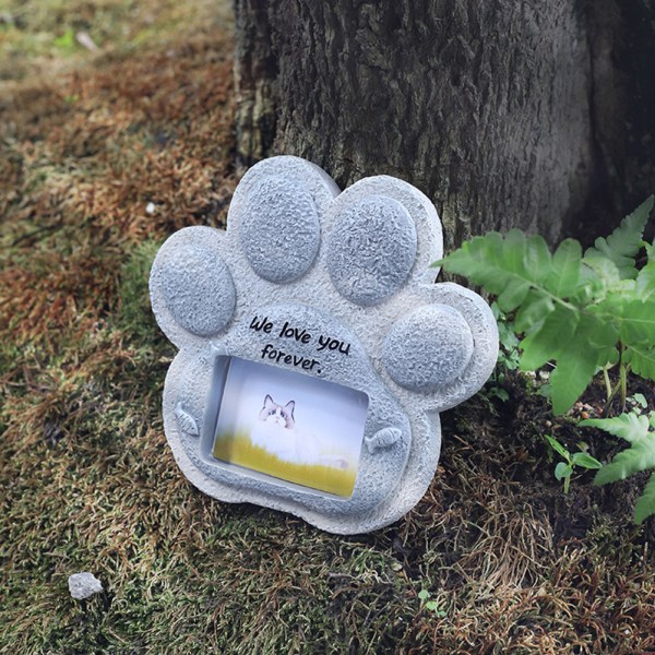 Pet Memorial Tombstone Resin Hund & Cat Monuments Innovativ Pet Tribute Statue cat card