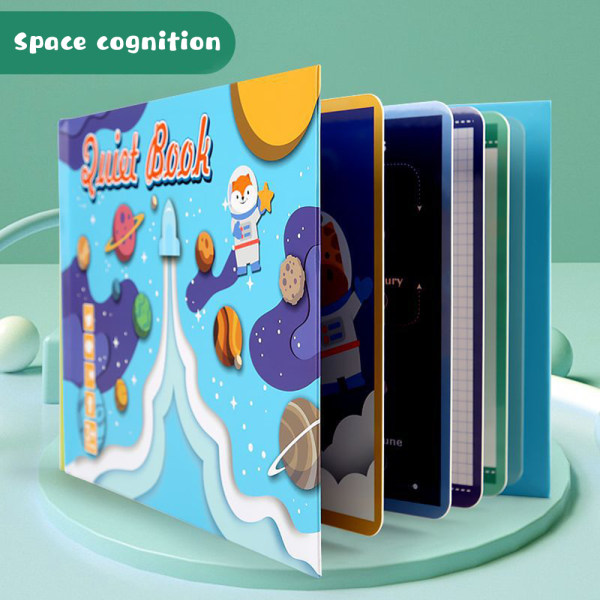 Kids Quiet Busy Book Pedagogisk leksak och klistra bok för barn som lär sig tidigt circumnavigation