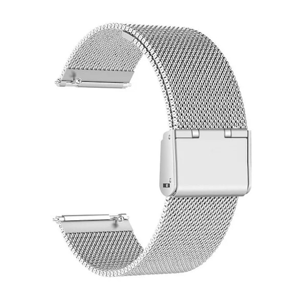 22mm 20mm Rostfritt Stål Armband För Amazfit Bip 6 5 Band För Amazfit Active 2/GTS 4 3/GTR 4 3 2/Cheetah Square/Round/Balance 2 Silver-M2 22mm width band