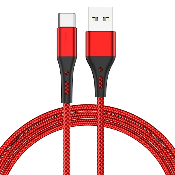 Lovebay 0,5 m till 3 m USB C-kabel Micro-sladd Typ C-kabel för iPhone 11 12 13 Samsung Huawei Universella Snabbladdningsdatakablar Red For Type C 0.5m