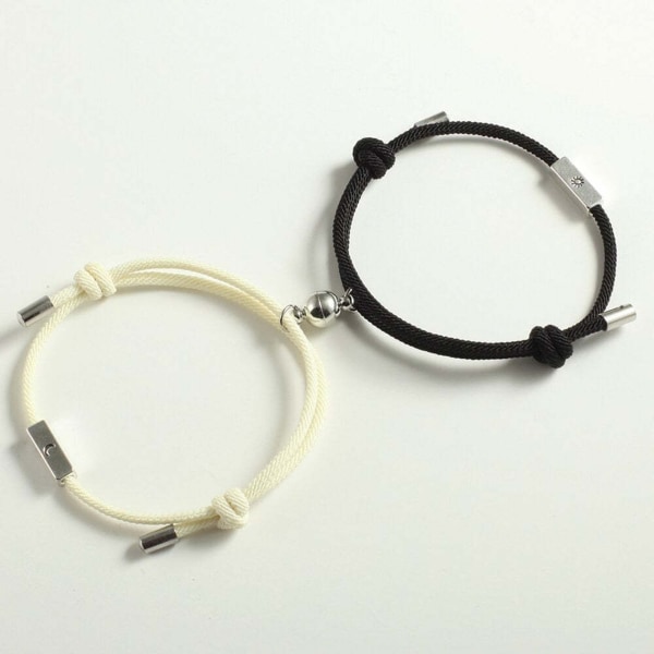 Creative Magnet Par Armband Slitstark Bow Knot Shackle Armband för man Hustru Present 2