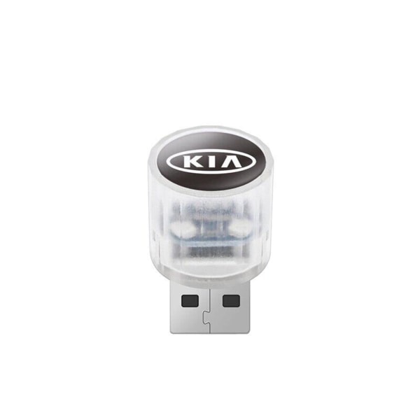 Bil USB LED-lampa med logotyp Enkel installation Bildörrlampa Idealisk för inredning av bilar kiv