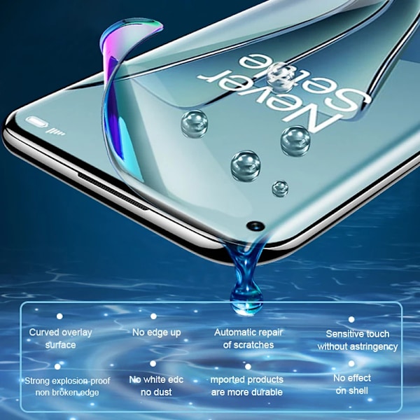 4 st Full Cover Böjd Hydrogel Film För OnePlus 13 Skärmskydd 12 13R 11 10 9 8T 7T Pro Nord 4 ACE 5 Tillbehör Ej Glas For OnePlus 8 High Definition