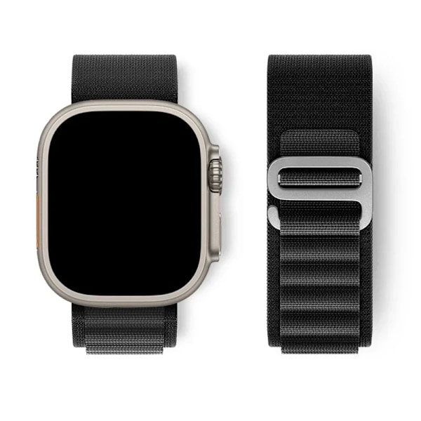 Alpine Loop för Apple Watch armband Ultra 2 49mm Series 10 46mm 42mm 40-44mm 45mm 41mm G-krok sportarmband iWatch 10 9 8 7 6 SE 5 4 black 04 42mm-44mm-45mm-49mm