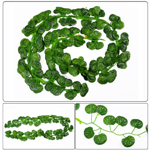 12 st 2M konstgjorda hängande vinstockar Växtblad Plast Hemma Trädgård Vägg Bröllop watermelon leaf