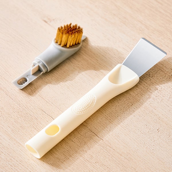 Grill Ugnsrengöringsborste tar effektivt bort envisa fläckar för diskar Kokkärl Köksredskap beige