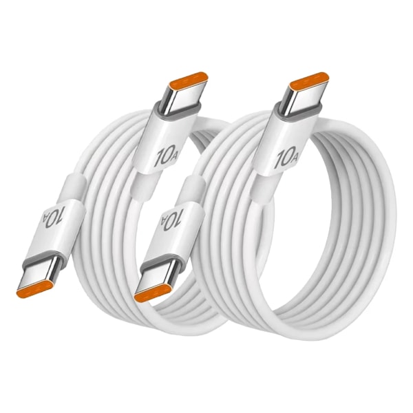 NNBILI 2-pack 120W 10A Dubbel Type C Snabbladdningskabel för iPhone 15 16 Samsung Xiaomi Huawei Snabbladdning USB C Kabel Datakabel 2Pcs 0.25m